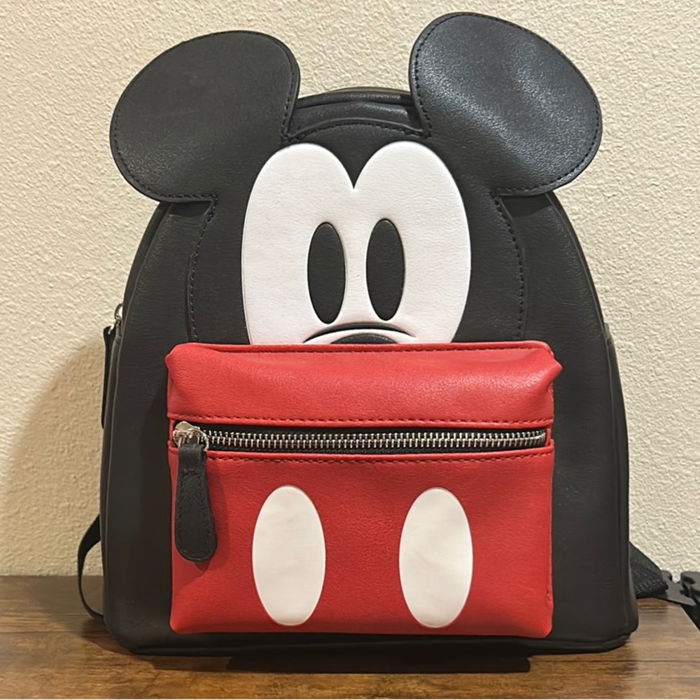 Mickey Mouse Backpack with Red and Black Design
